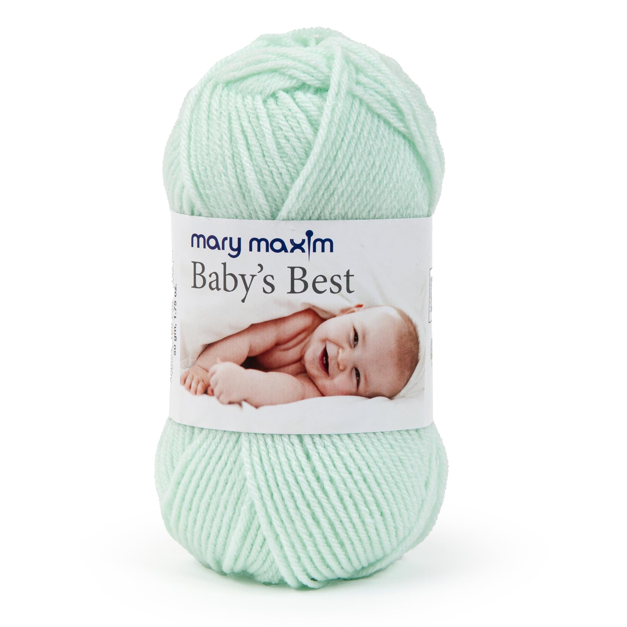 Amazon.com: Mary Maxim Baby's Best Mint Green Yarn for Crocheting
